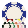 Classic 6-Spot Blank Poker Chips Sample Pack – 11.5g – UV & Foil Stamp Ready