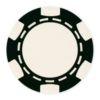 Classic 6-Spot Blank Poker Chips – 11.5g – UV Print & Foil-Stamp Ready – Black