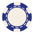 Classic 6-Spot Blank Poker Chips – 11.5g – UV Print & Foil-Stamp Ready – Blue