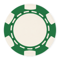 Classic 6-Spot Blank Poker Chips – 11.5g – UV Print & Foil-Stamp Ready – Green