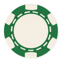 Classic 6-Spot Blank Poker Chips – 11.5g – UV Print & Foil-Stamp Ready – Green