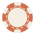 Classic 6-Spot Blank Poker Chips – 11.5g – UV Print & Foil-Stamp Ready – Orange