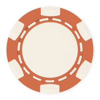 Classic 6-Spot Blank Poker Chips – 11.5g – UV Print & Foil-Stamp Ready – Orange