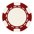 Classic 6-Spot Blank Poker Chips – 11.5g – UV Print & Foil-Stamp Ready – Red