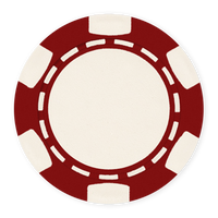 Classic 6-Spot Blank Poker Chips – 11.5g – UV Print & Foil-Stamp Ready – Red