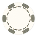 Classic 6-Spot Blank Poker Chips – 11.5g – UV Print & Foil-Stamp Ready – White