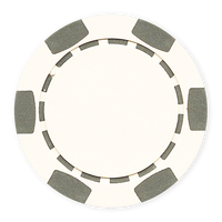 Classic 6-Spot Blank Poker Chips – 11.5g – UV Print & Foil-Stamp Ready – White