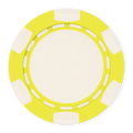 Classic 6-Spot Blank Poker Chips – 11.5g – UV Print & Foil-Stamp Ready – Yellow