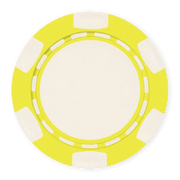 Classic 6-Spot Blank Poker Chips – 11.5g – UV Print & Foil-Stamp Ready – Yellow