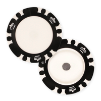 Magnetic Triple Crown Poker Chips for Golf Ball Markers – UV & Insert Ready - Black