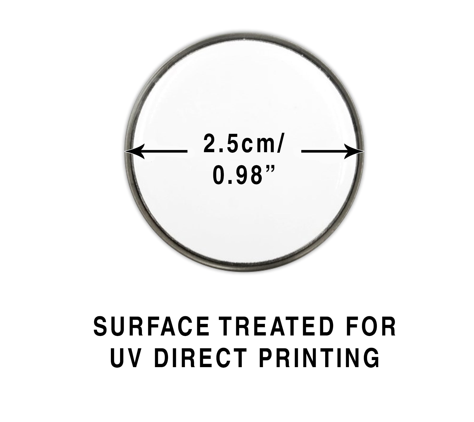 1 inch Blank golf ball marker for UV printing - printing size 0.98 inch