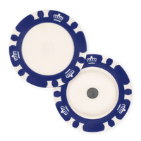 Magnetic Triple Crown Poker Chips for Golf Ball Markers – UV & Insert Ready - Blue