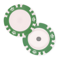 Magnetic Triple Crown Poker Chips for Golf Ball Markers – UV & Insert Ready - Green