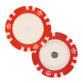 Magnetic Triple Crown Poker Chips for Golf Ball Markers – UV & Insert Ready - Red
