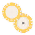 Magnetic Triple Crown Poker Chips for Golf Ball Markers – UV & Insert Ready - Yellow